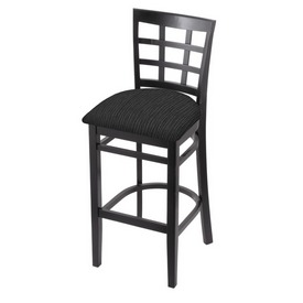 3130 Stool with Black Finish and Graph Coal Seat, AGS-313025Blk018 3130 Stool with Black Finish and Graph Coal Seat, AGS-313025Blk018
