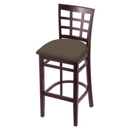 3130 Stool with Dark Cherry Finish and Canter Earth Seat, AGS-313025DC006 3130 Stool with Dark Cherry Finish and Canter Earth Seat, AGS-313025DC006