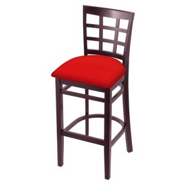 3130 Stool with Dark Cherry Finish and Canter Red Seat, AGS-313025DC011 3130 Stool with Dark Cherry Finish and Canter Red Seat, AGS-313025DC011