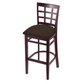 3130 Stool with Dark Cherry Finish and Rein Coffee Seat, AGS-313025DC025 3130 Stool with Dark Cherry Finish and Rein Coffee Seat, AGS-313025DC025