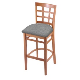 3130 Stool with Medium Finish and Graph Alpine Seat, AGS-313025Med020 3130 Stool with Medium Finish and Graph Alpine Seat, AGS-313025Med020