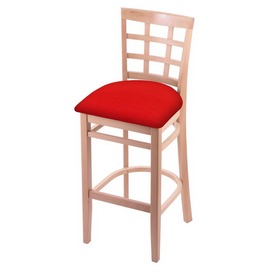 3130 Stool with Natural Finish and Canter Red Seat, AGS-313025Nat011 3130 Stool with Natural Finish and Canter Red Seat, AGS-313025Nat011
