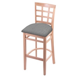 3130 Stool with Natural Finish and Graph Alpine Seat, AGS-313025Nat020 3130 Stool with Natural Finish and Graph Alpine Seat, AGS-313025Nat020