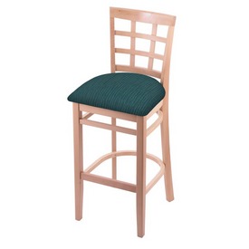 3130 Stool with Natural Finish and Graph Tidal Seat, AGS-313025Nat022 3130 Stool with Natural Finish and Graph Tidal Seat, AGS-313025Nat022
