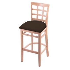 3130 Stool with Natural Finish and Rein Coffee Seat, AGS-313025Nat025 3130 Stool with Natural Finish and Rein Coffee Seat, AGS-313025Nat025