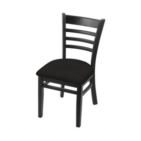 3140 18" Chair with Black Finish and Canter Espresso Seat, 314018Blk003