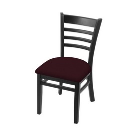 3140 18" Chair with Black Finish and Canter Bordeaux Seat, 314018Blk005
