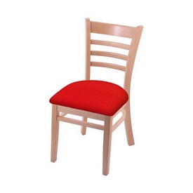 3140 18" Chair with Natural Finish and Canter Red Seat, 314018Nat011