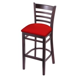 3140 Stool with Dark Cherry Finish and Canter Red Seat, AGS-314025DC011 3140 Stool with Dark Cherry Finish and Canter Red Seat, AGS-314025DC011