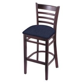 3140 Stool with Dark Cherry Finish and Graph Anchor Seat, AGS-314025DC014 3140 Stool with Dark Cherry Finish and Graph Anchor Seat, AGS-314025DC014