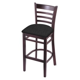 3140 Stool with Dark Cherry Finish and Graph Coal Seat, AGS-314025DC018 3140 Stool with Dark Cherry Finish and Graph Coal Seat, AGS-314025DC018
