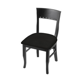 3160 18" Chair with Black Finish and Canter Espresso Seat, 316018Blk003