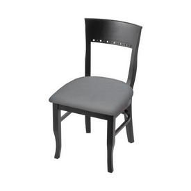 3160 18" Chair with Black Finish and Canter Folkstone Grey Seat, 316018Blk007