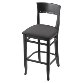 3160 25" Counter Stool with Black Finish and Canter Storm Seat, 316025Blk004