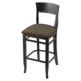 3160 25" Counter Stool with Black Finish and Canter Earth Seat, 316025Blk006