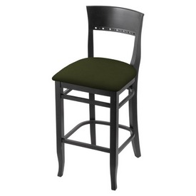 3160 25" Counter Stool with Black Finish and Canter Pine Seat, 316025Blk010