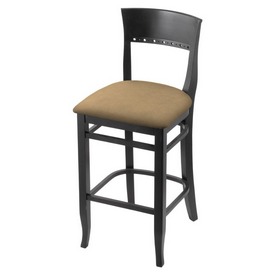 3160 25" Counter Stool with Black Finish and Canter Sand Seat, 316025Blk013