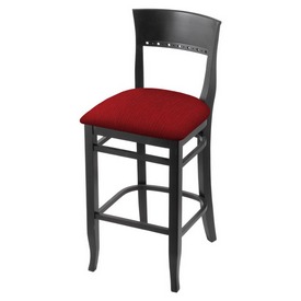 3160 25" Counter Stool with Black Finish and Graph Ruby Seat, 316025Blk016