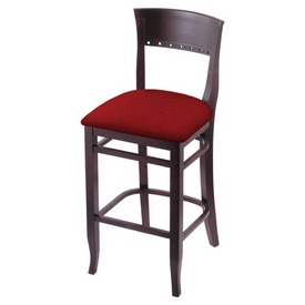 3160 30" Bar Stool with Dark Cherry Finish and Graph Ruby Seat, 316030DC016