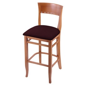 3160 30" Bar Stool with Medium Finish and Canter Bordeaux Seat, 316030Med005