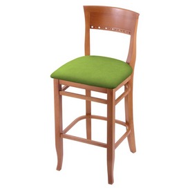 3160 30" Bar Stool with Medium Finish and Canter Kiwi Green Seat, 316030Med009