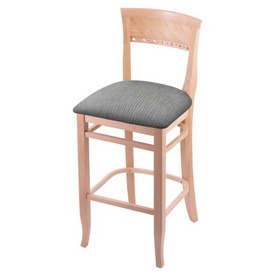 3160 25" Counter Stool with Natural Finish and Graph Alpine Seat, 316025Nat020