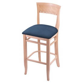 3160 30" Bar Stool with Natural Finish and Rein Bay Seat, 316030Nat024