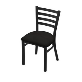 400 Jackie 18" Chair with Black Wrinkle Finish and Canter Espresso Seat, 40018BW003