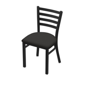 400 Jackie 18" Chair with Black Wrinkle Finish and Canter Iron Seat, 40018BW008