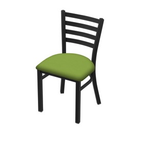 400 Jackie 18" Chair with Black Wrinkle Finish and Canter Kiwi Green Seat, 40018BW009