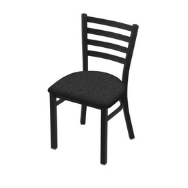400 Jackie 18" Chair with Black Wrinkle Finish and Graph Coal Seat, 40018BW018