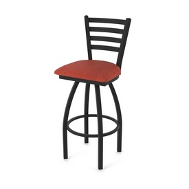 410 Jackie Swivel Stool with Black Wrinkle Finish and Graph Poppy Seat, AGS-41025BW021 410 Jackie Swivel Stool with Black Wrinkle Finish and Graph Poppy Seat, AGS-41025BW021
