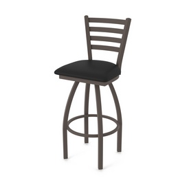 410 Jackie Swivel Stool with Bronze Finish and Black Vinyl Seat, AGS-41025BZBlkVinyl 410 Jackie Swivel Stool with Bronze Finish and Black Vinyl Seat, AGS-41025BZBlkVinyl