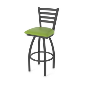 410 Jackie Swivel Stool with Pewter Finish and Canter Kiwi Green Seat, AGS-41025PW009 410 Jackie Swivel Stool with Pewter Finish and Canter Kiwi Green Seat, AGS-41025PW009