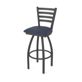 410 Jackie Swivel Stool with Pewter Finish and Graph Anchor Seat, AGS-41025PW014 410 Jackie Swivel Stool with Pewter Finish and Graph Anchor Seat, AGS-41025PW014