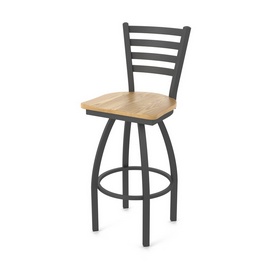 410 Jackie Swivel Stool with Pewter Finish and Natural Oak Seat, AGS-41025PWNatOak 410 Jackie Swivel Stool with Pewter Finish and Natural Oak Seat, AGS-41025PWNatOak