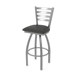 410 Jackie Swivel Stool with Stainless Finish and Canter Iron Seat, AGS-41025SS008 410 Jackie Swivel Stool with Stainless Finish and Canter Iron Seat, AGS-41025SS008