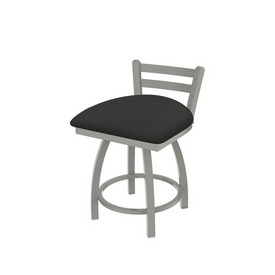 411 Jackie 18" Low Back Swivel Vanity Stool with Anodized Nickel Finish and Canter Iron Seat, 41118AN008