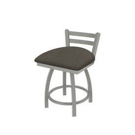 411 Jackie 18" Low Back Swivel Vanity Stool with Anodized Nickel Finish and Graph Chalice Seat, 41118AN019