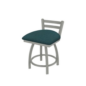 411 Jackie 18" Low Back Swivel Vanity Stool with Anodized Nickel Finish and Graph Tidal Seat, 41118AN022