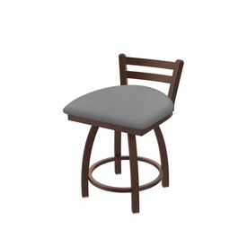 411 Jackie 18" Low Back Swivel Vanity Stool with Bronze Finish and Canter Folkstone Grey Seat, 41118BZ007