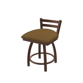 411 Jackie 18" Low Back Swivel Vanity Stool with Bronze Finish and Canter Saddle Seat, 41118BZ012