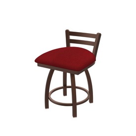411 Jackie 18" Low Back Swivel Vanity Stool with Bronze Finish and Graph Ruby Seat, 41118BZ016