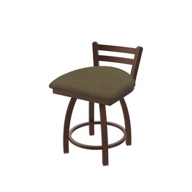411 Jackie 18" Low Back Swivel Vanity Stool with Bronze Finish and Graph Cork Seat, 41118BZ017