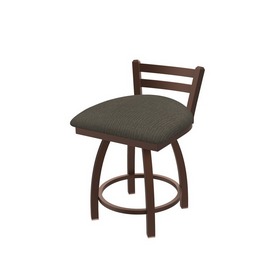 411 Jackie 18" Low Back Swivel Vanity Stool with Bronze Finish and Graph Chalice Seat, 41118BZ019