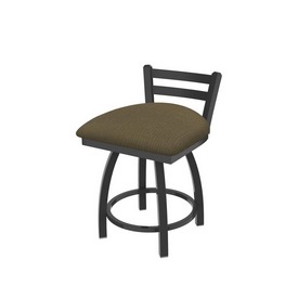 411 Jackie 18" Low Back Swivel Vanity Stool with Pewter Finish and Graph Cork Seat, 41118PW017