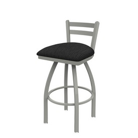 411 Jackie Low Back Swivel Stool with Anodized Nickel Finish and Graph Coal Seat, AGS-41125AN018 411 Jackie Low Back Swivel Stool with Anodized Nickel Finish and Graph Coal Seat, AGS-41125AN018