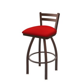 411 Jackie Low Back Swivel Stool with Bronze Finish and Canter Red Seat, AGS-41125BZ011 411 Jackie Low Back Swivel Stool with Bronze Finish and Canter Red Seat, AGS-41125BZ011