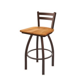 411 Jackie Low Back Swivel Stool with Bronze Finish and Medium Maple Seat, AGS-41125BZMedMpl 411 Jackie Low Back Swivel Stool with Bronze Finish and Medium Maple Seat, AGS-41125BZMedMpl