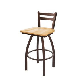 411 Jackie Low Back Swivel Stool with Bronze Finish and Natural Oak Seat, AGS-41125BZNatOak 411 Jackie Low Back Swivel Stool with Bronze Finish and Natural Oak Seat, AGS-41125BZNatOak